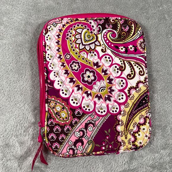 Vera Bradley Vibrant Paisley Floral Quilted pad Bag Travel Organizer - Picture 5 of 8